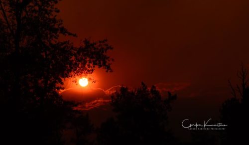 Burnt Orange Red Sky Sunset