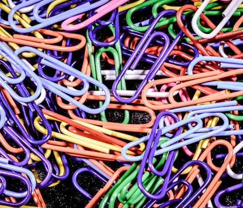 Stock Photos - Colourful Paperclips