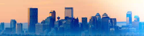 LinkedIn Banner Calgary Skyline Orange Hue