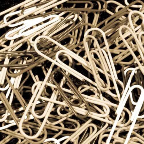 Paperclips Sepia Tone