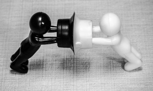 Cell Phone Holder Black & White